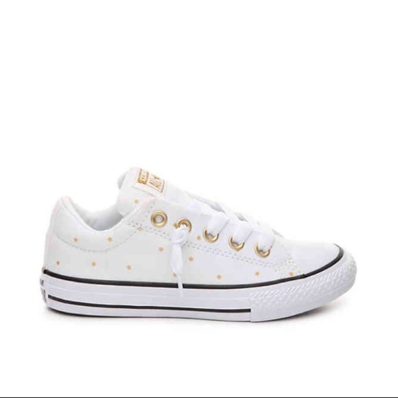 Converse Other - Converse Gold Glitter Star Slip On Sneakers